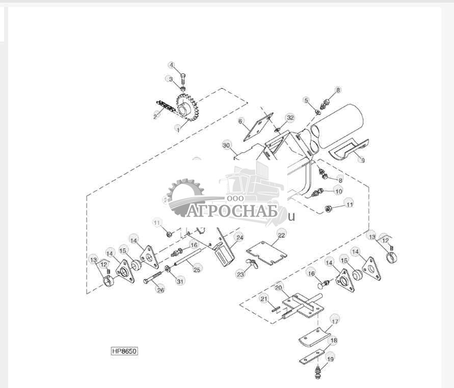 UPPER TAILINGS AUGER HOUSING AND PADDLE ASSEMBLY 
